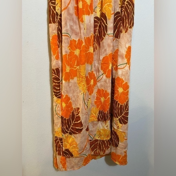 Urban Outfitters Floral Orange and Brown Maxi Dress - Picture 8 of 9